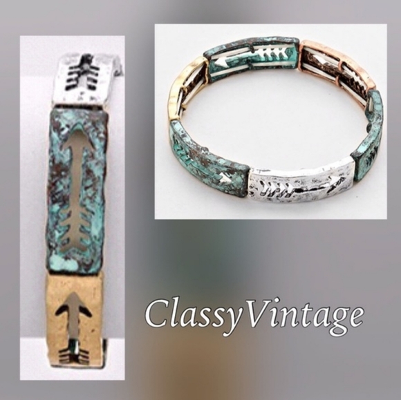 NEW! Bracelet Burnished Multi Color Arrow - Picture 2 of 5